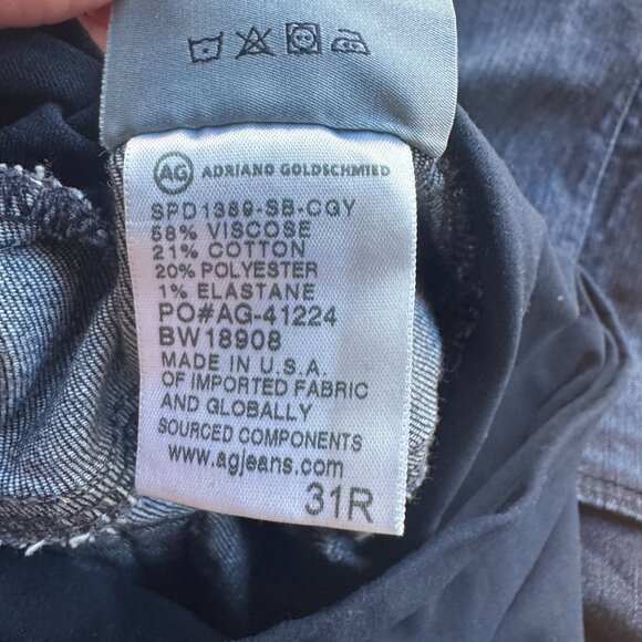Adriano Goldschmied Maternity Jeans Dark Wash Size 31 - Picture 8 of 12